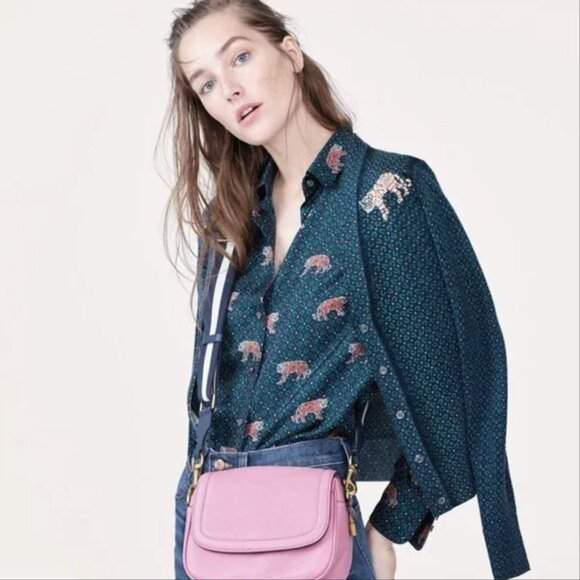 J. Crew Teal Cardigan with Pink Accents - Picture 1 of 16